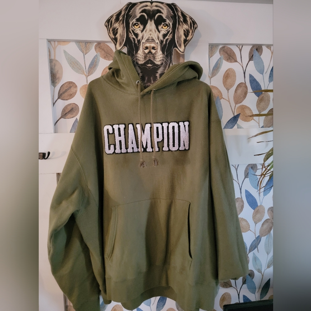 Men's 3xl Olive Champion Hoodie